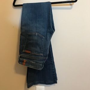 7 for all man kind flared blue jeans